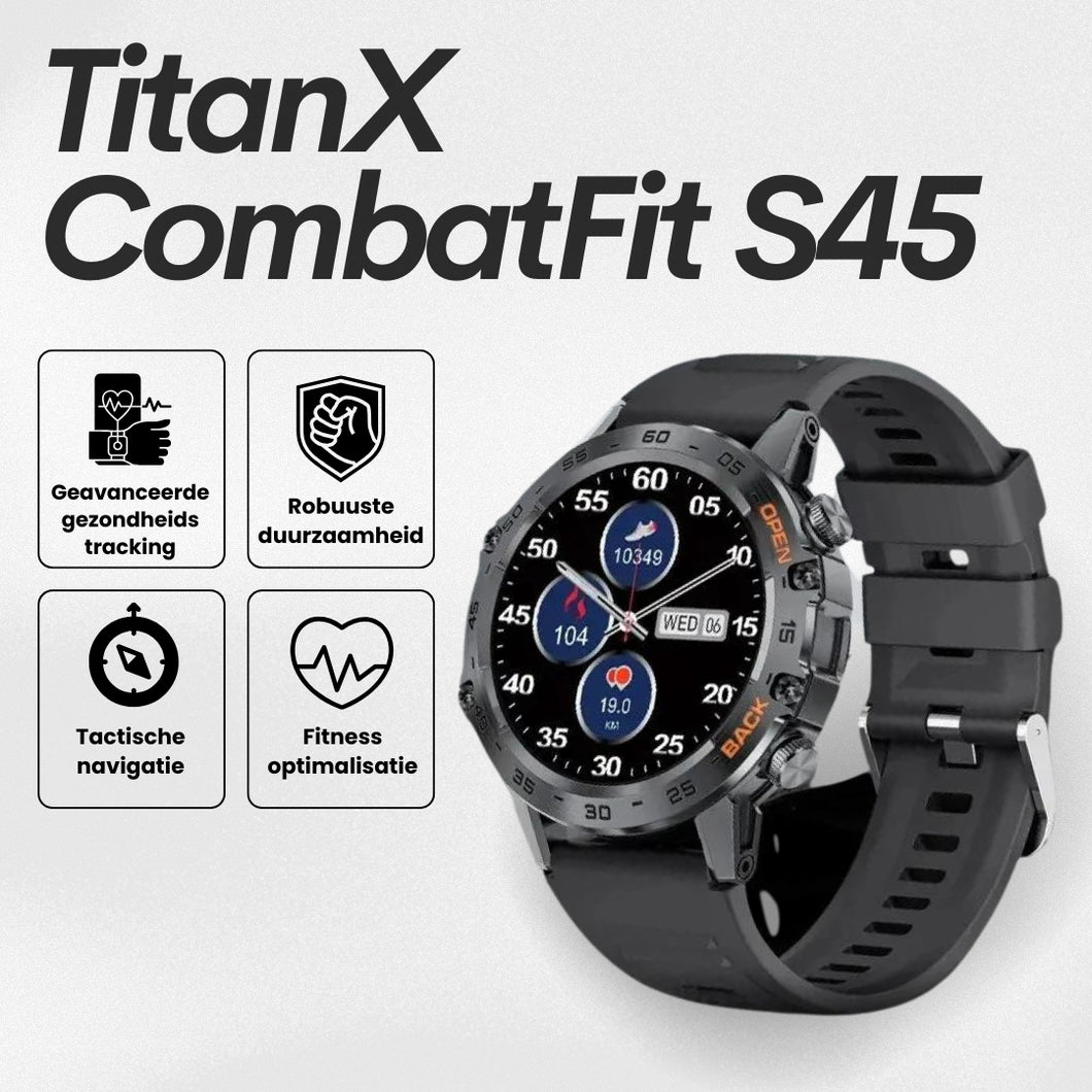TitanX CombatFit S45 - Onverwoestbare gecertificeerd militair gezondheidshorloge (2025)